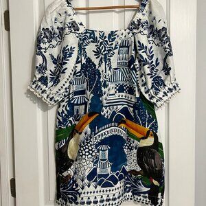 FARM Rio Linen Ancient Garden Mini Dress - NWT